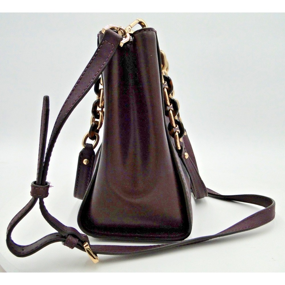Michael Kors Purple Perforated Scalloped Leather Sofia Tote - Picture 4 of 7